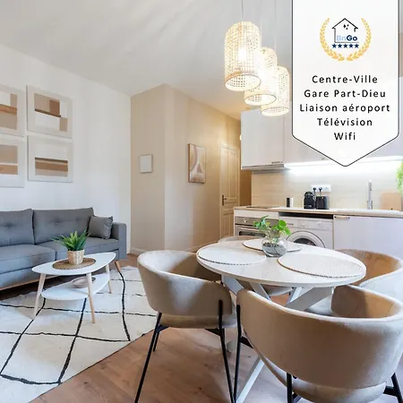 Bngo I Luxe & Confort I Gare Partdieu, 2 Personnes, Aeroport, Rhone-express * Lyon
